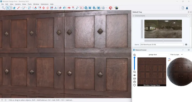 SketchUp 2025 - Material Browser Plugin - Photoreal.webp