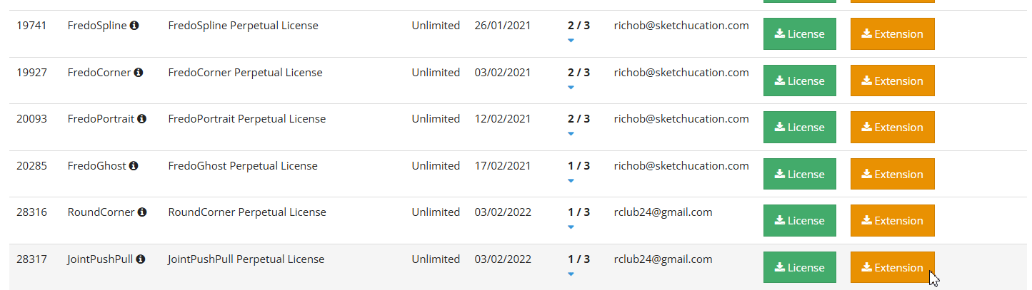 Releasing seats at My Licenses