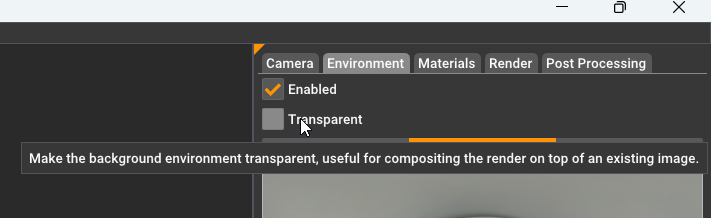 Setting HDR to Transparent in Rayscaper