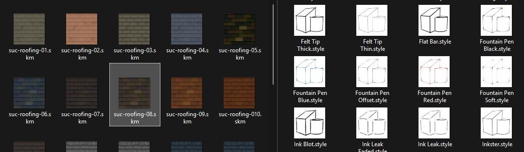 Enabling thumbnails for SKM and STYLE file extensions in Windows using Icaros