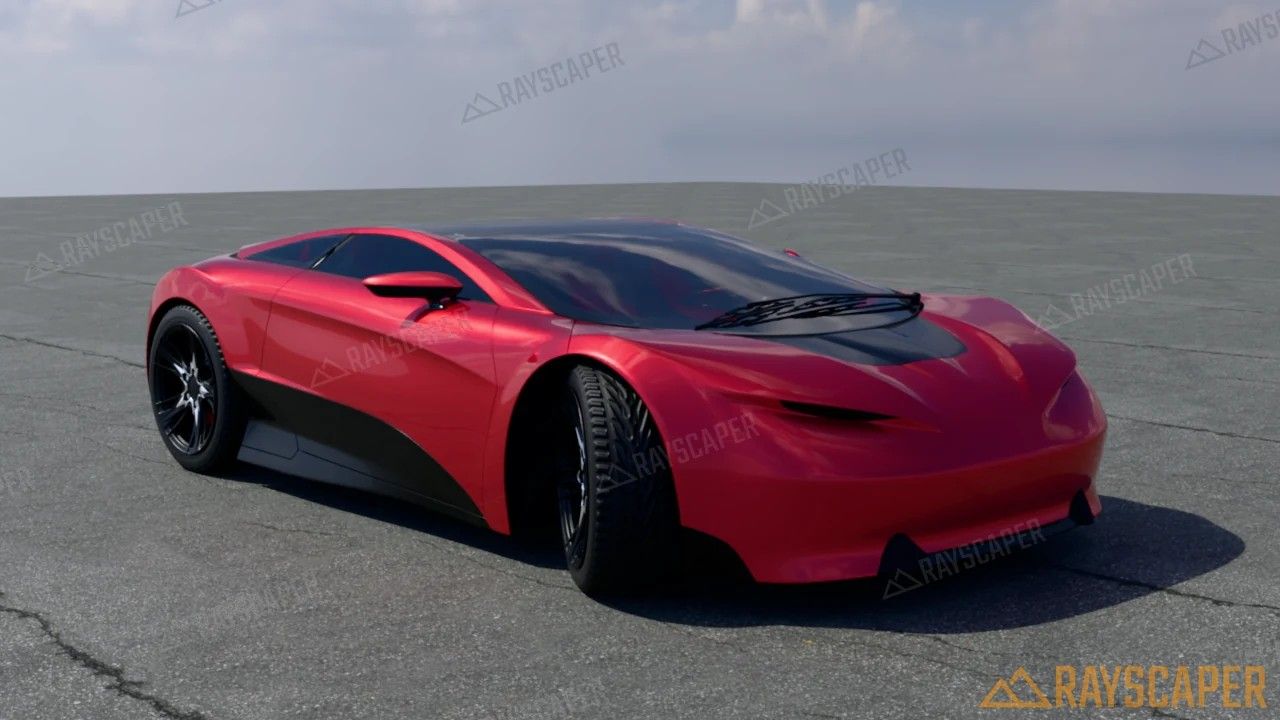 Car Paint material on a concept car