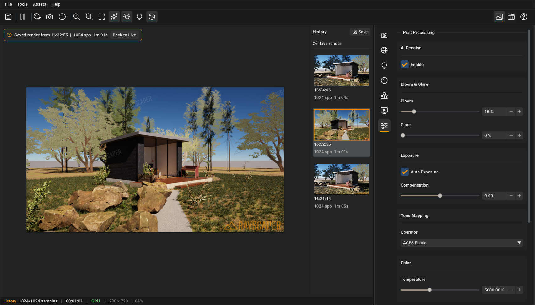 Render history