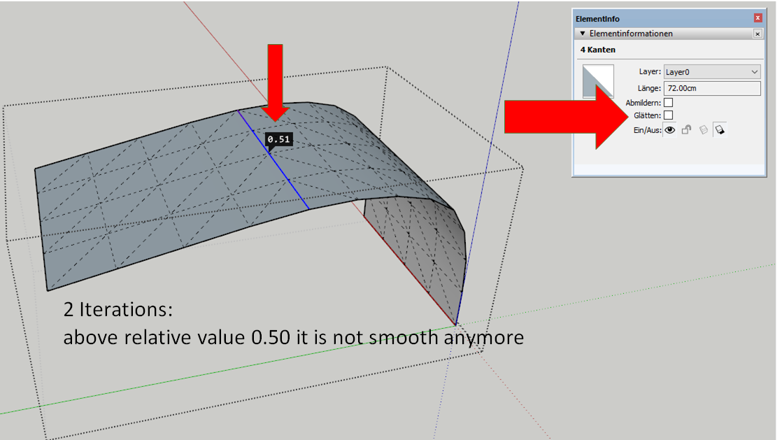 2 Iterations: Edge with relative value above 0.50 is not smooth