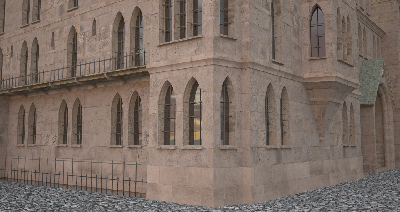 Closeup render to test the textures for detail scenes.