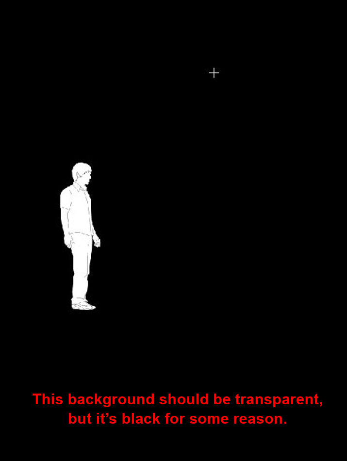 THe transparent background turns black