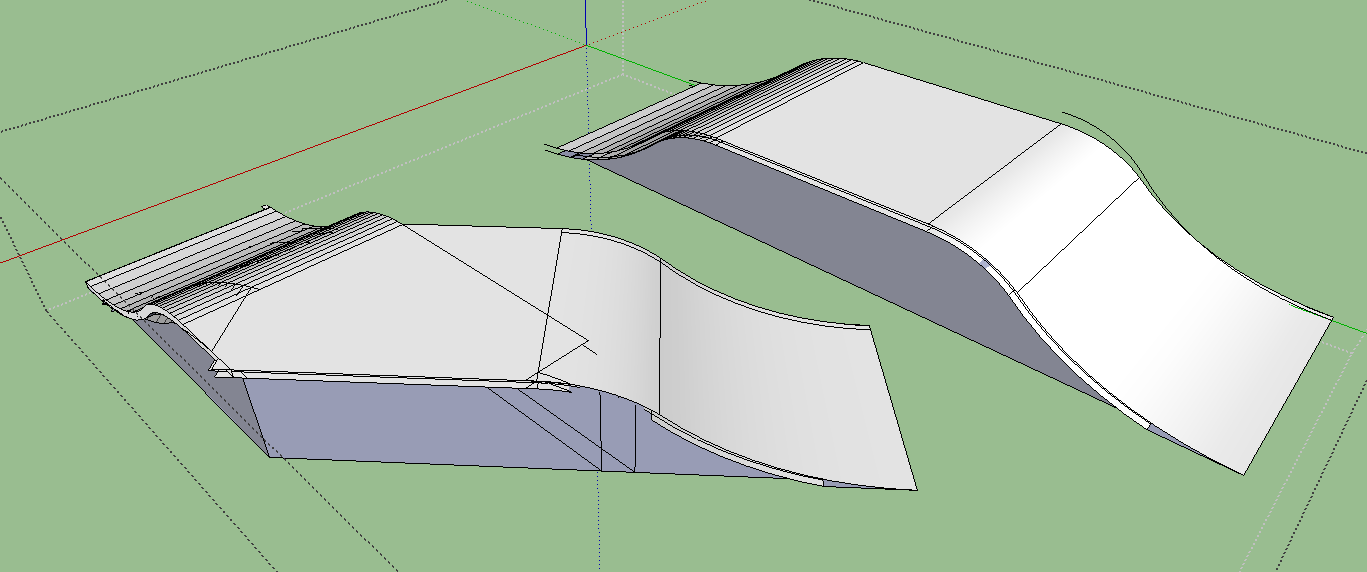 Some how I was able to create the the upper surface but then I couldn't offset it to create mass (slab).