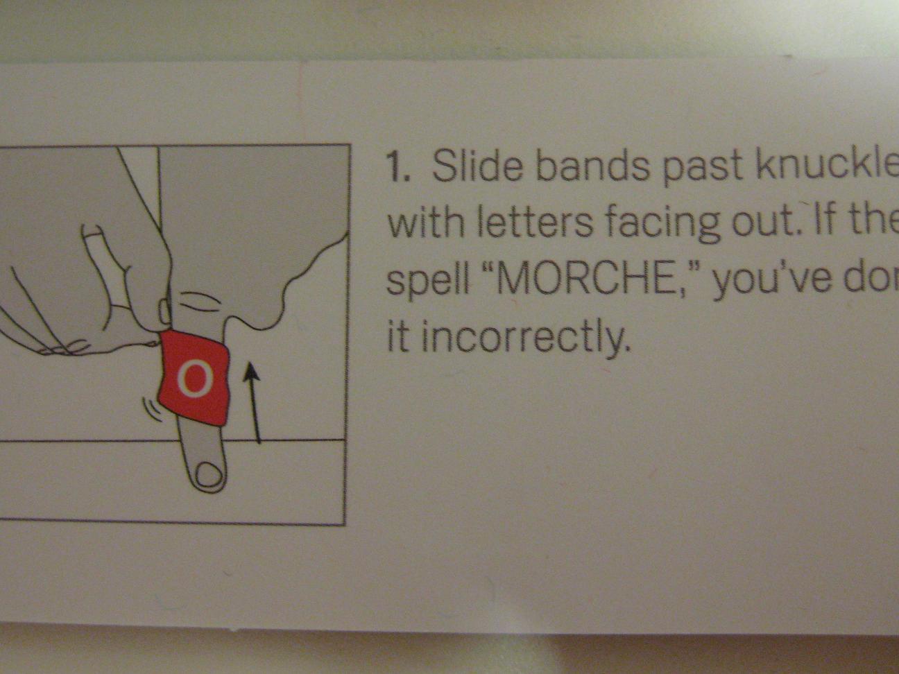 The first part of the included instructions.