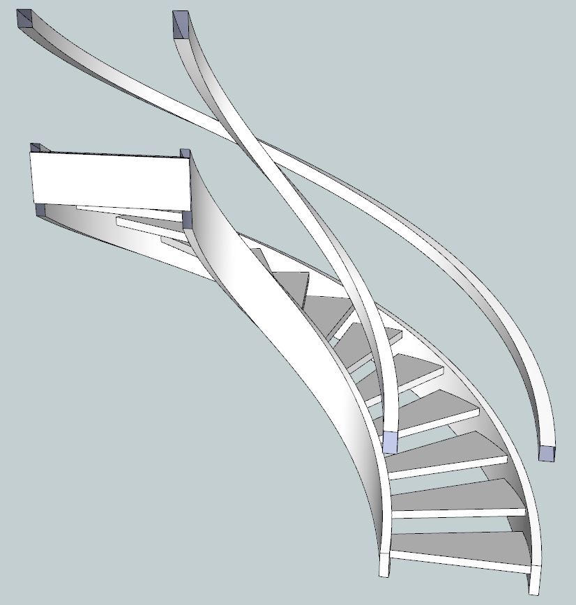 Stair and rail