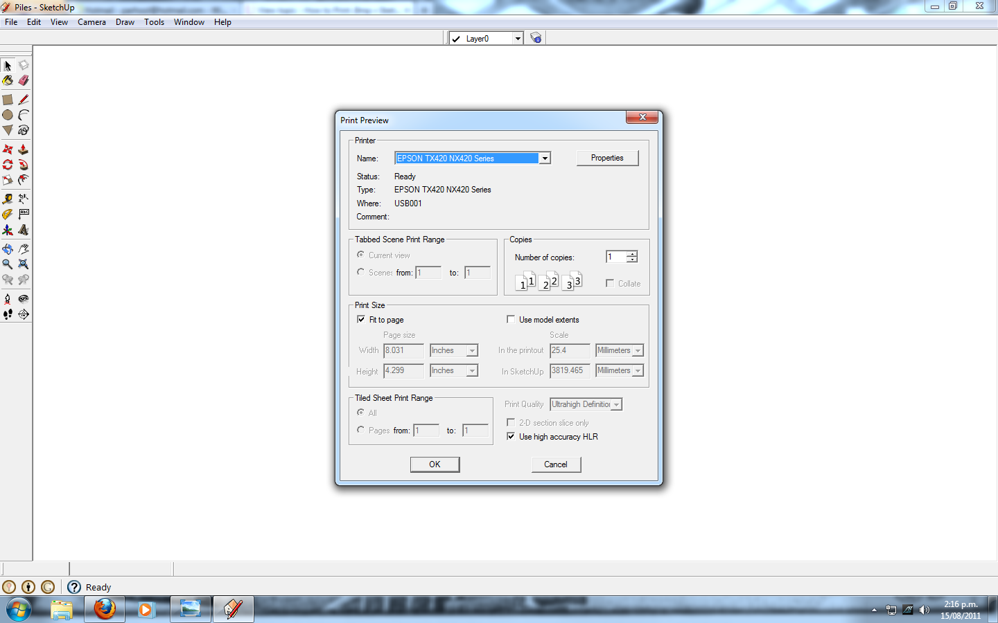 screen shot of print dialog