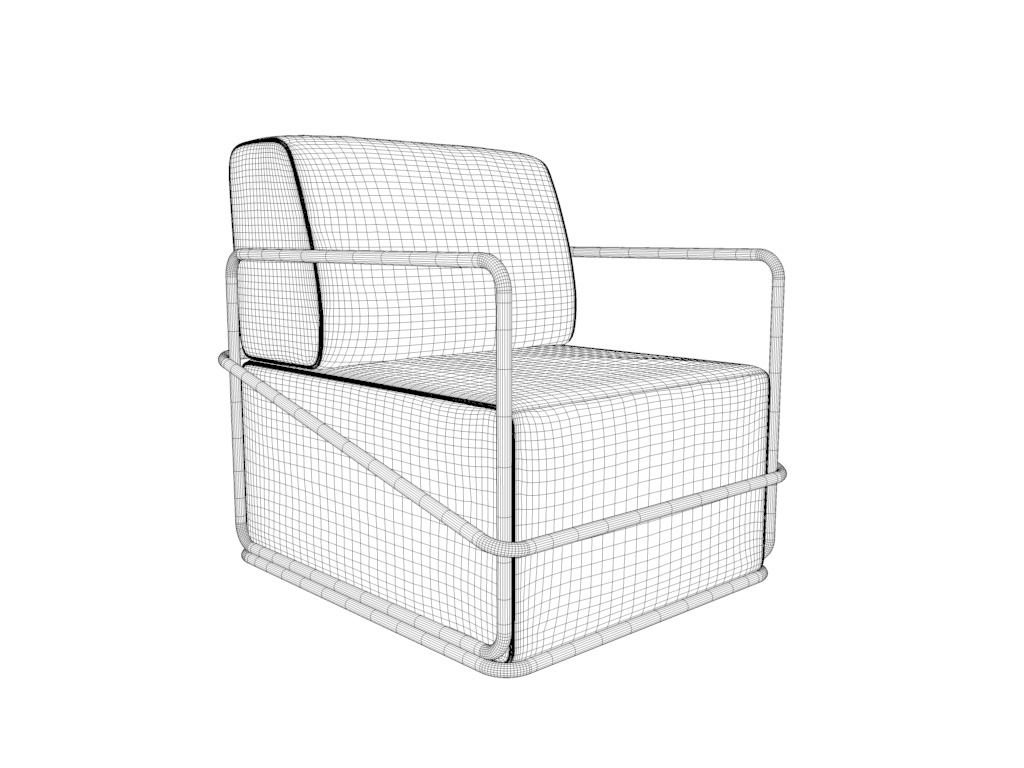 Blu Dot Sig Lounge Chair - Wireframe