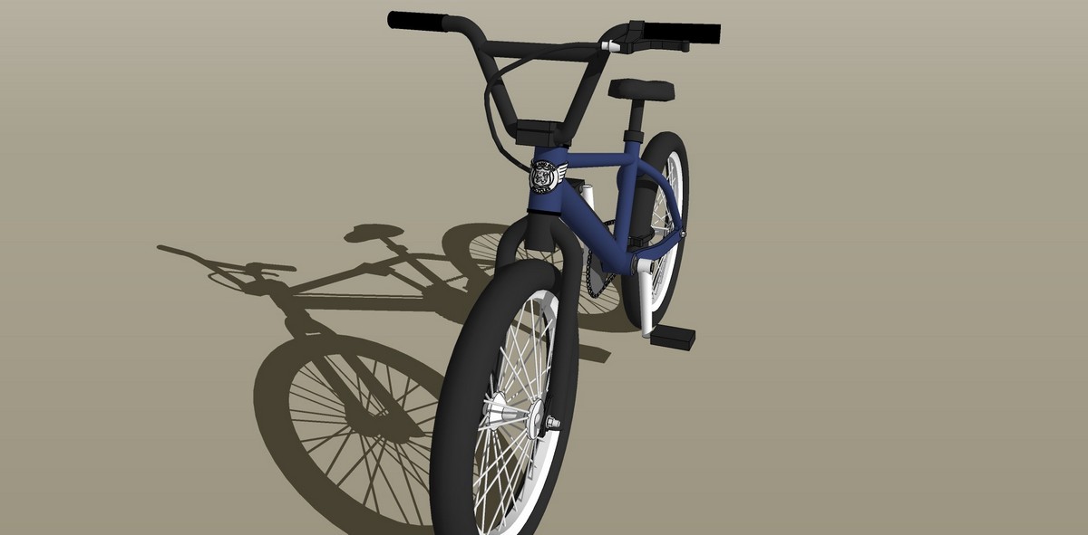 Placement shown on a random bike from the 3D warehouse