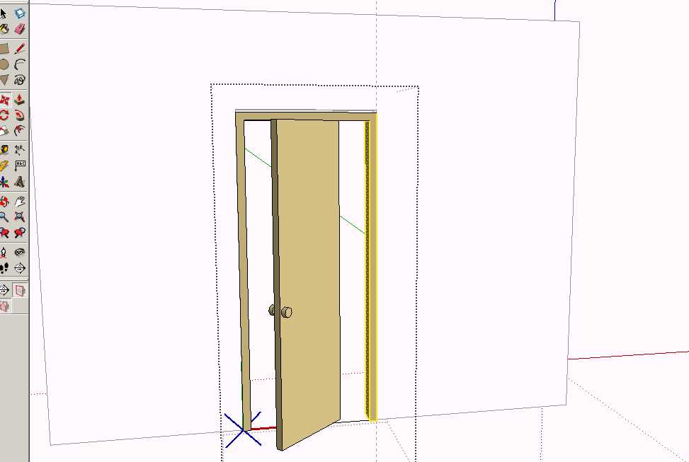 Move\streach the door frame into position