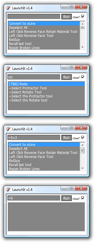 selecting command and doing a simple addition