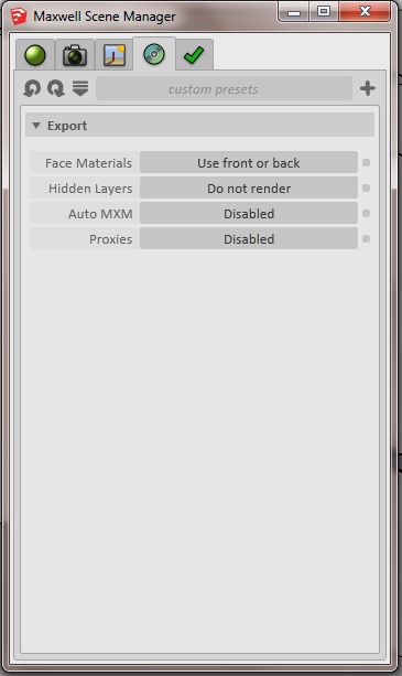 Output settings