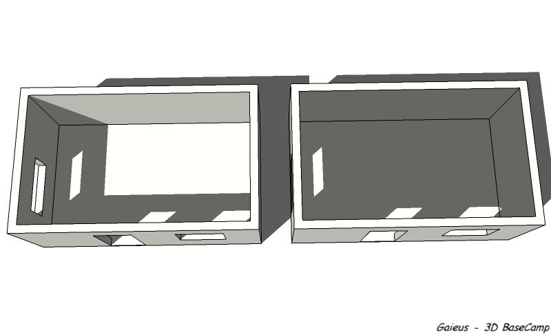 The left one is wothout a ceiling, the right one is with a single plane as a ceiling painted with the transparent png file.