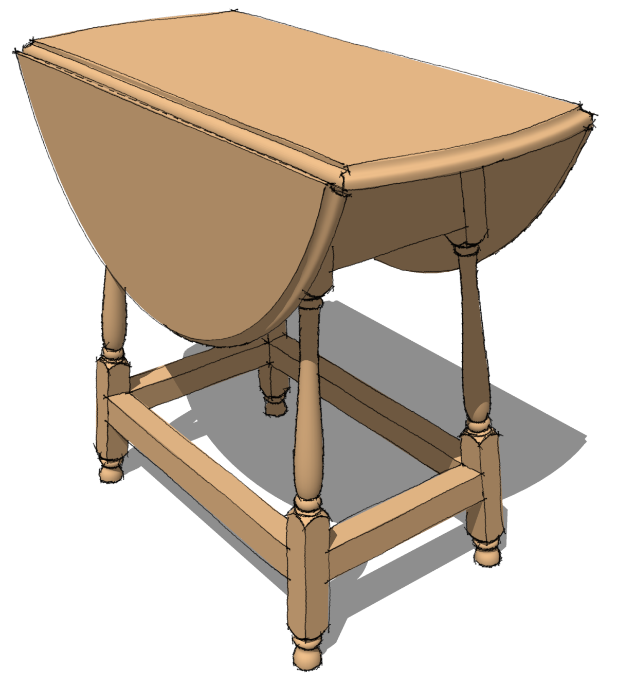 Colonial Drop leaf Table.png