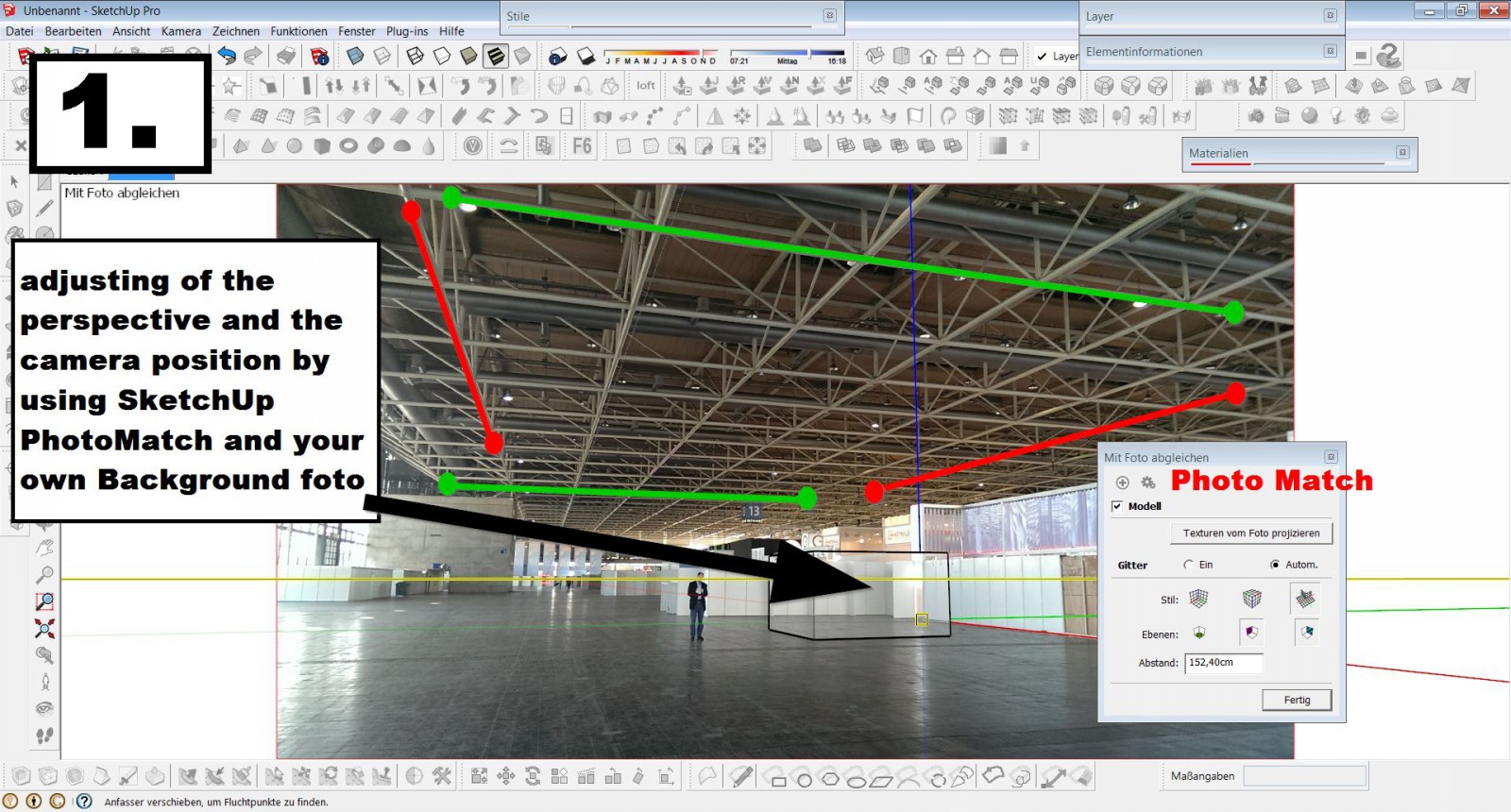 Adjusting of the Perspective in PhotoMatch