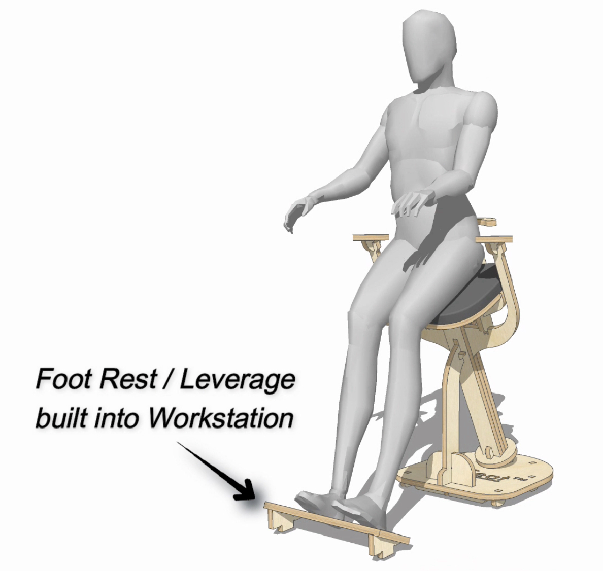 Foot Rest Support / Leverage Action