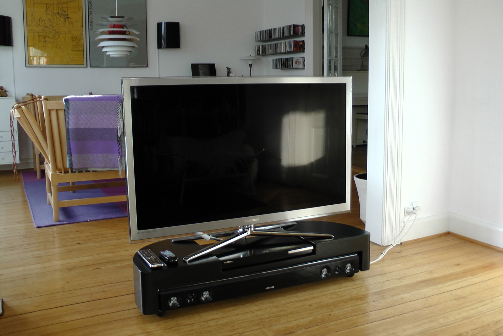The TV stand in one of our living rooms.
