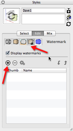 Go to the Edit tab in Styles, click on the Watermark button, click on the plus sign in the circle and get the image. Make settings as desired and finish.