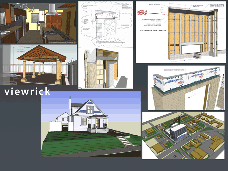 Collage of screenshots from Sketchup