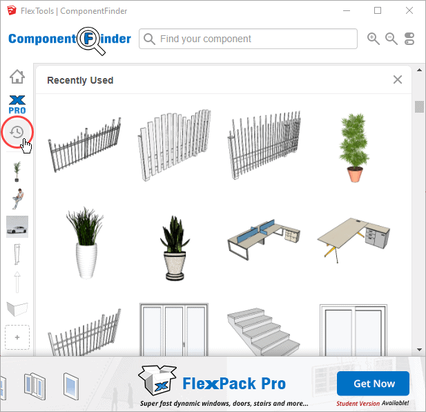 ComponentFinder - Recently Used Tab.png
