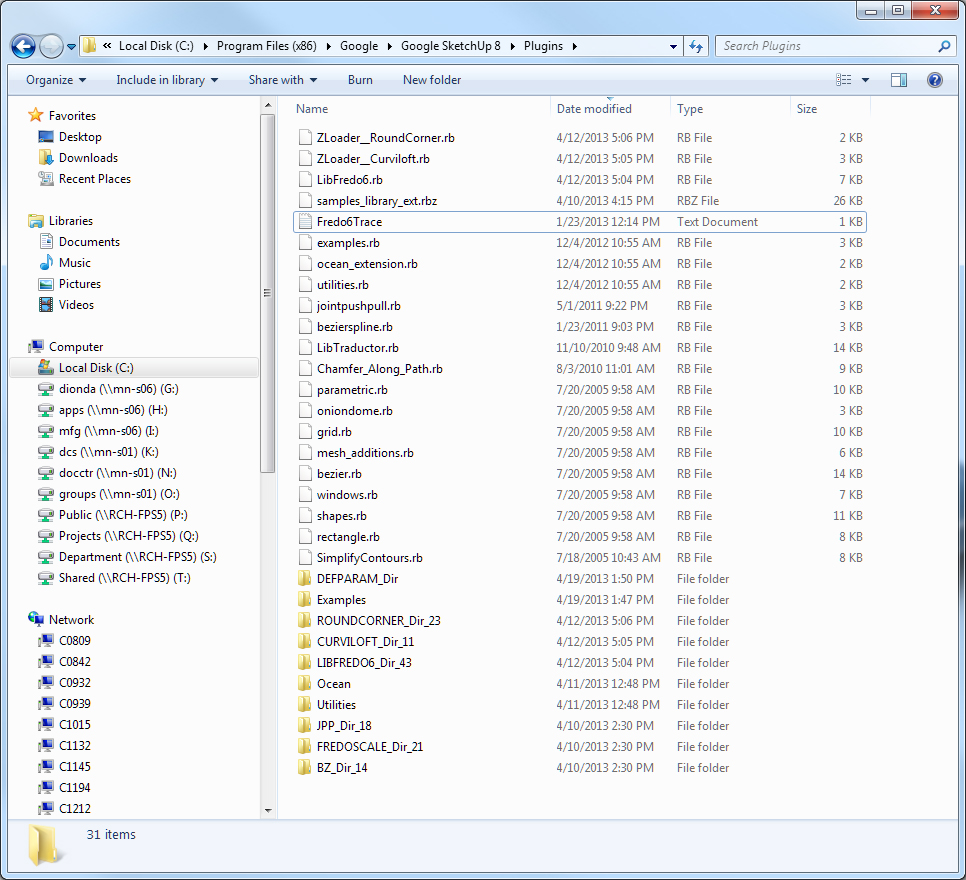 Image of SU Plugins folder