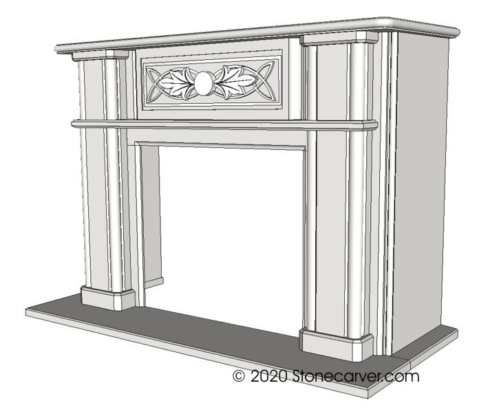 Sketchup model for a fireplace