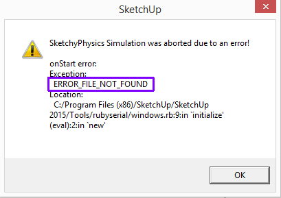 sketchyphysics COM port - file not found error.png
