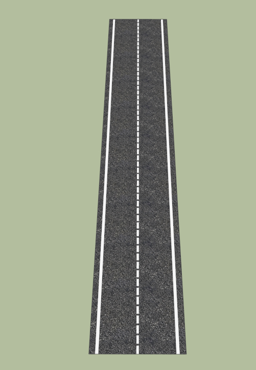 The desire is to have a textured road with the line work with a width