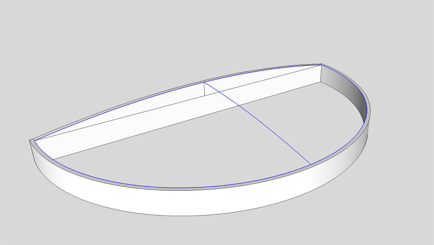 Lines from which I generated the surface (2 arcs and an arch for direction)