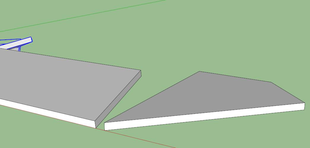 these are the two pieces i wish to connect by another piece sloping down from the bigger piece to the smaller piece