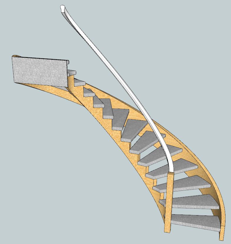Elliptical Open Riser Stair