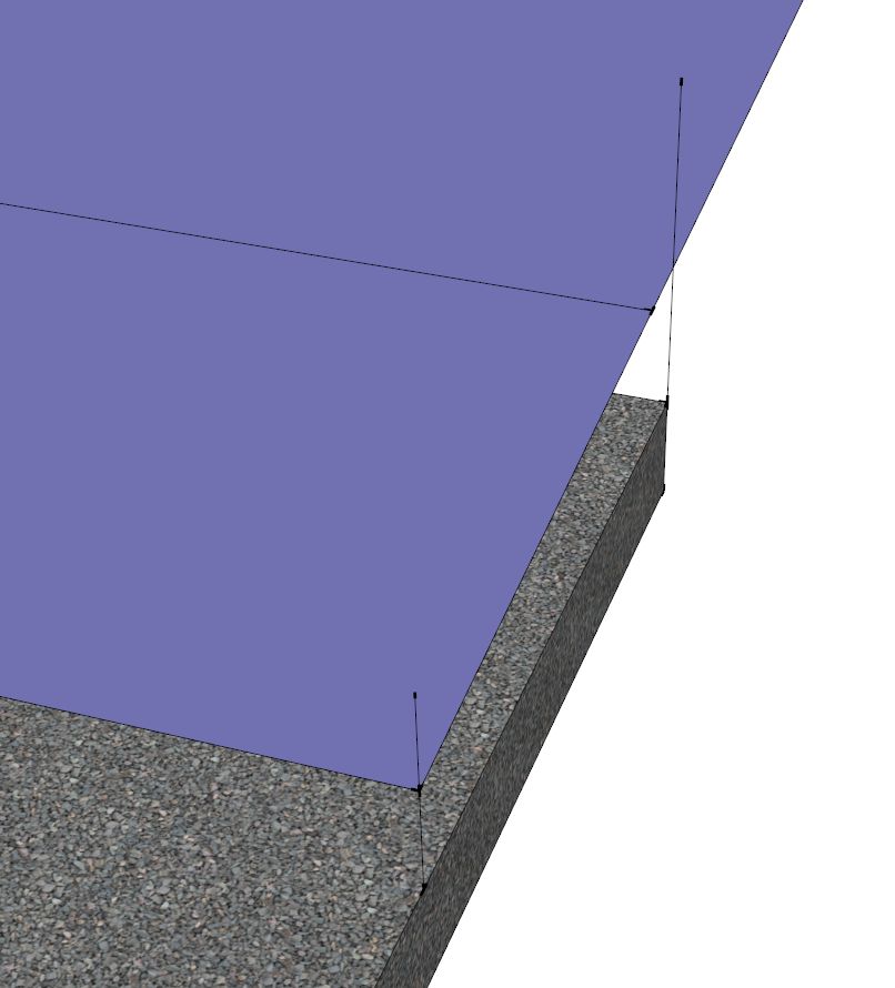 The centerline of the extruded face is properly aligned to the radius but the nearer-to-the-centerpoint corner has extruded too far.