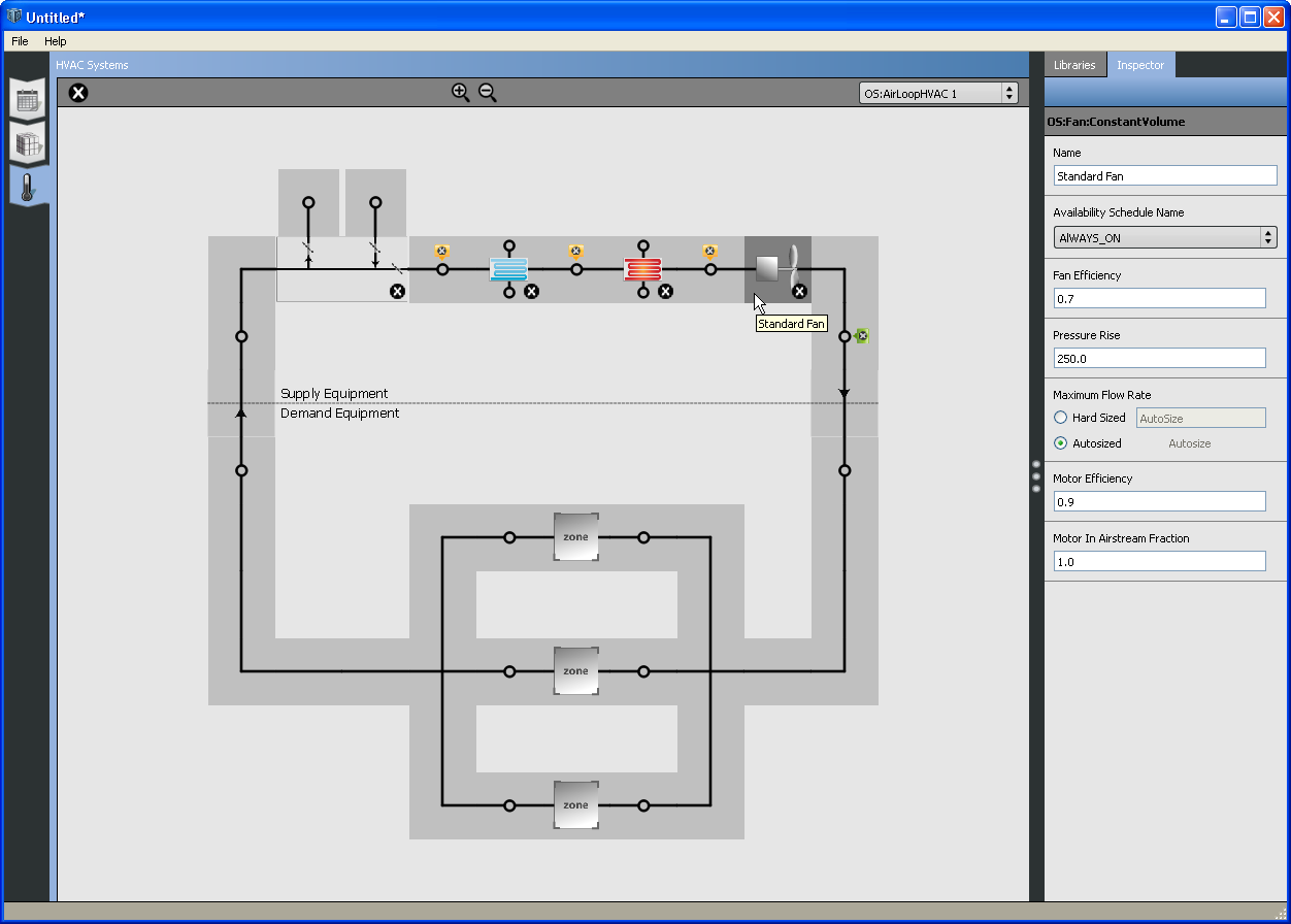 SystemOutliner AirLoop (not part of SketchUp Plugin)