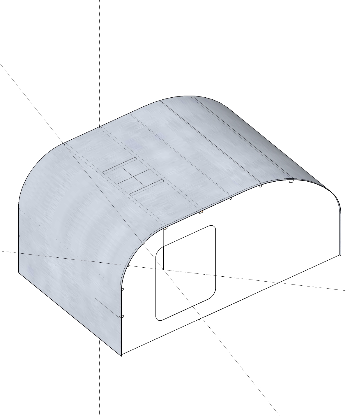 The problem - rib lines showing through the sheet metal