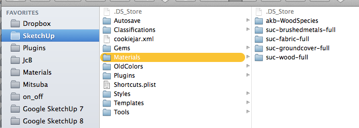 just your own folders of materials...