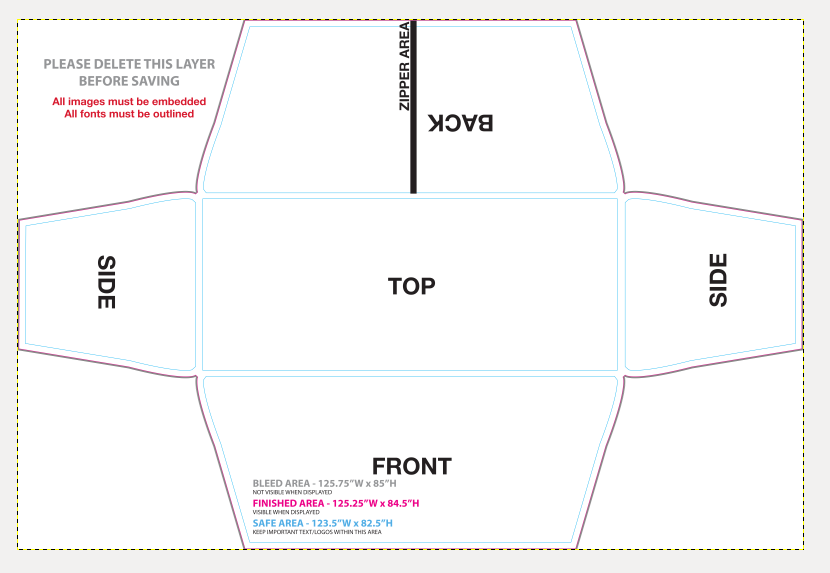 A table cover template.