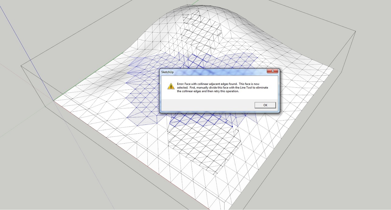 Error msg trying to use Artisan for smoothing of subdivide.