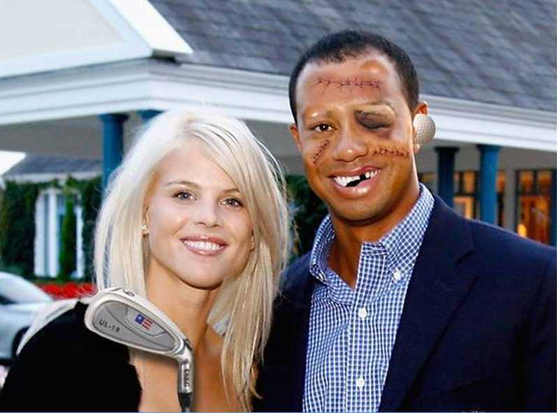 Tiger Woods Family Xmas Pic