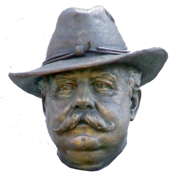 Photo of sculpture of Col. Hawkins