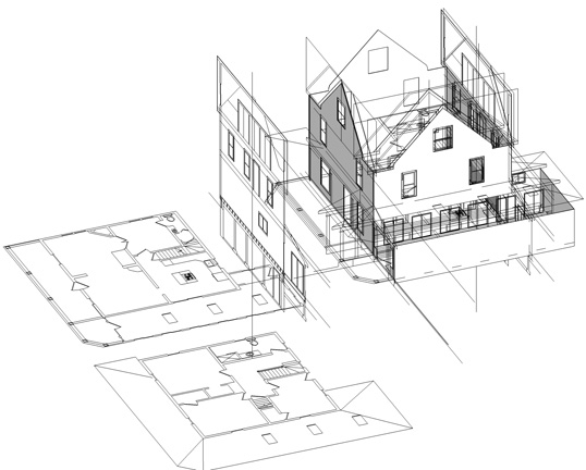 work in progress using cad elevations to construct the model