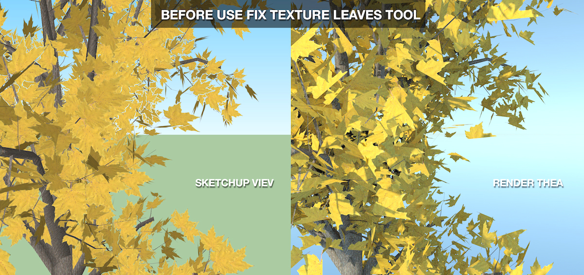 Before Use Fix Textures Leaves