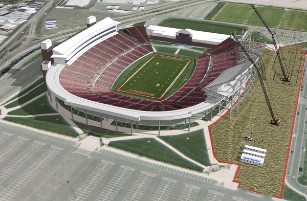 Proposed addition to a sports stadium.