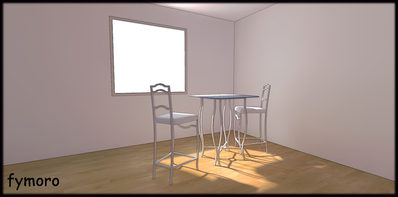 a very quick interior scene 2 minutes render, PP 2 minutes...
