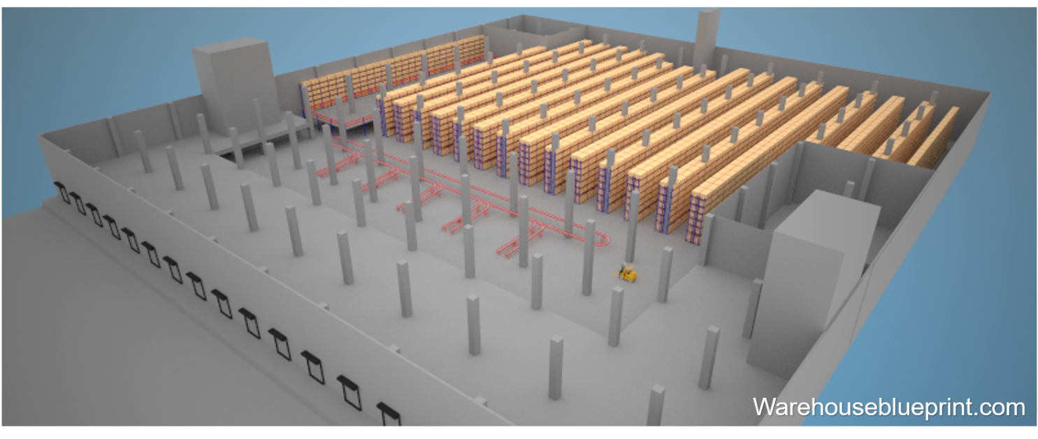 Warehouse Layout - Rendered