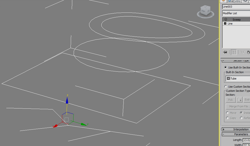 toggling sweep modifier on\off applied upon single spline.