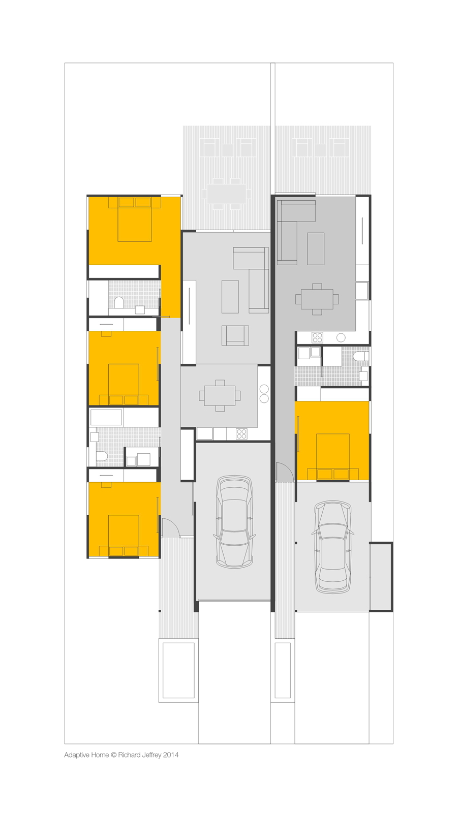 Starting configuration 3 Bedroom plus 1 bedroom flat
