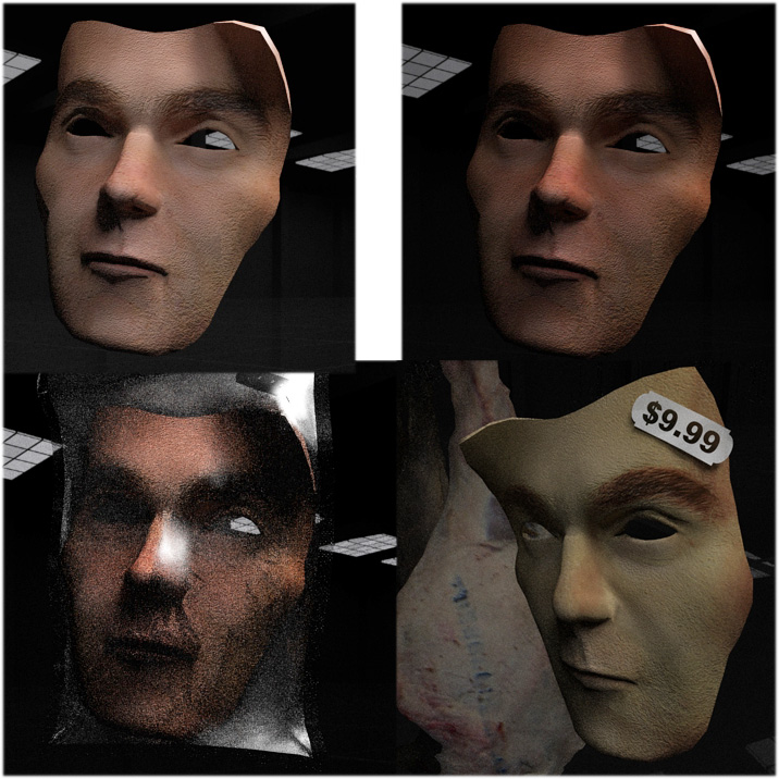 faces tests with translucent and transmited settings