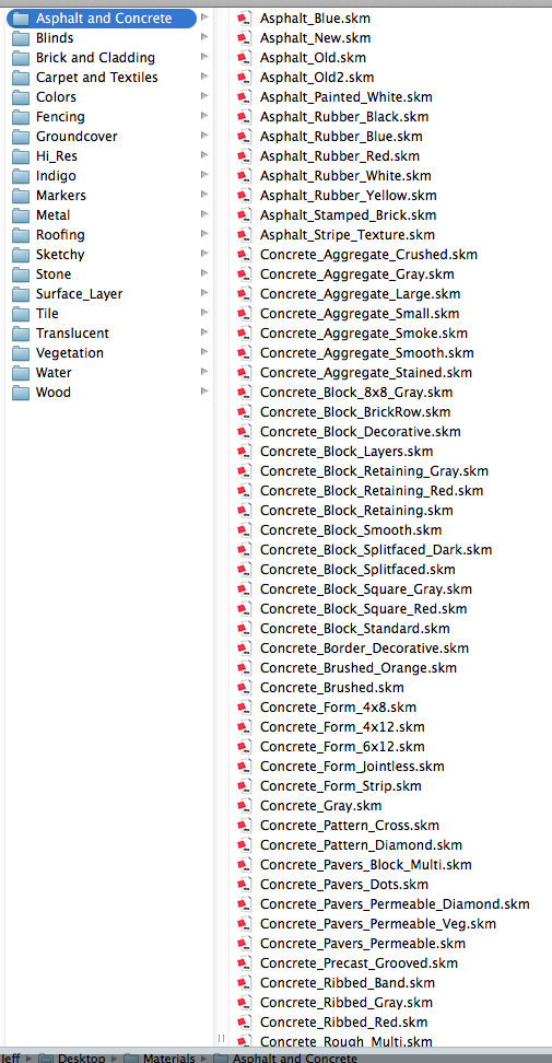 meant to show that i have hundreds of .skm files.. most are in folders with the same names that ship with su2014.